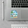 thumbnail image 2 of Bichon Frise Hello Summer Beach Theme with Sunglasses and Tropical Cocktail Cutout Transfer Sticker Bichons Dog Lovers Gifts Idea Transparent Decal Art Decor - 00009, 2 of 5