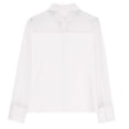 thumbnail image 6 of JnLxul Shirts for Women Long Sleeve Mesh Patchwork Button down Turndown Collar Dressy Casual Going out Tops(X-Large,White), 6 of 7