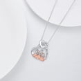 thumbnail image 4 of CACA LADY Mom Necklace 925 Sterling Silver Mother and Two Daughters Necklace Yellow Gold Mother Love Heart Pendant Necklace Mom necklace for Women from Daughter, 4 of 6