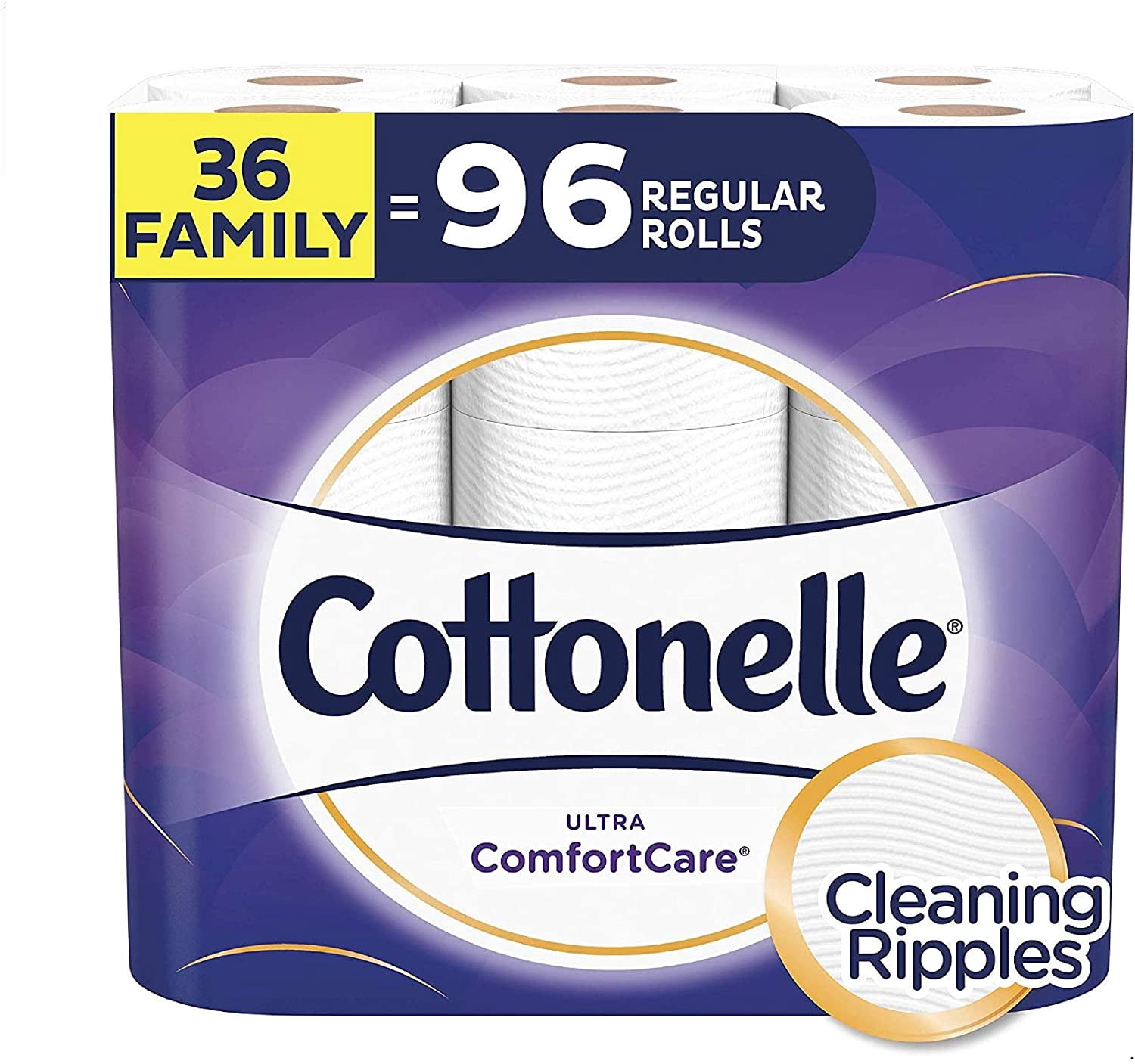 Cottonelle Ultra ComfortCare Toilet Paper, 36 Family Plus Rolls, Strong ...