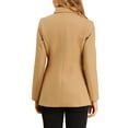 thumbnail image 3 of INSPIRE CHIC Women's Peter Pan Collar Single Breasted Overcoat Coat XS Khaki, 3 of 8