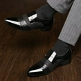 thumbnail image 4 of Entyinea Leather Shoes Classic Mens Oxfords Formal Business Leather Shoes,Black 44, 4 of 5