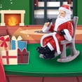 thumbnail image 2 of BQBQERT for Creative Rocking Chair Santa Statues with Handbell Christmas Resin Ornaments Cartoon Animated Figurines Holiday Party Decoration Collection, 2 of 13