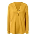 thumbnail image 4 of Womens Large Loose Solid V Neck Casual Loose V Neck Top T Shirt Womens Turtle Neck Long Sleeve Tops Womens Workout Tops Loose Fit Loose Fit Athletic Tops for Women Pack of Long Sleeve T Shirt Women, 4 of 4