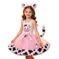 thumbnail image 4 of Halloween Dress Christmas Outfits Cute Animal Cow Costumes Dresses with Headband + Bowknot + Tail #04 Pink Size S, 4 of 4