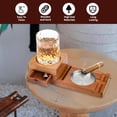 thumbnail image 3 of Handcrafted wooden cigar ashtray, outdoor patio accessories, whiskey drinker gifts, durable smoking essentials, stylish cigar holder, elegant mens accessories, backyard decor piece, cigar, 3 of 5