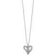 thumbnail image 2 of 925 Sterling Silver Cable Necklace with Pendants Chain Sentimental Expressions CZ Antiqued Angel of Friendship 18in 18 inch, 2 of 6