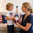 thumbnail image 2 of American Hat 4th of July Decorations Faceless Doll Plush Patriotic Independence Day Memorial Day Party Ornament Forest Old Man Gnome Doll for Indoor Shelf and Office DeskDecor, 2 of 6