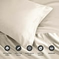 thumbnail image 5 of Superior Egyptian Cotton Deep Pocket 1500 TC Sheet Set, Full, Ivory, 5 of 9