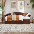 thumbnail image 3 of AFI Acadia Mid-Century Solid Wood Daybed with Twin Trundle in Walnut, 3 of 17