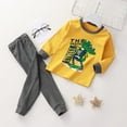 thumbnail image 4 of Pijamas de Navidad para niños y niñas de 1 a 10 años, ropa de dormir de manga larga con dibujos de dinosaurios, ropa de dormir para niños, pijamas de algodón para Otoño e Invierno, 4 of 4