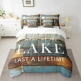 thumbnail image 2 of Erosebridal Lake House Bed in a Bag Full size,Lodge Cabin Bed Set,Lake Life Bedding Full Size,Ultra Soft Teens Bedroom Decor,7-Piece, 2 of 6