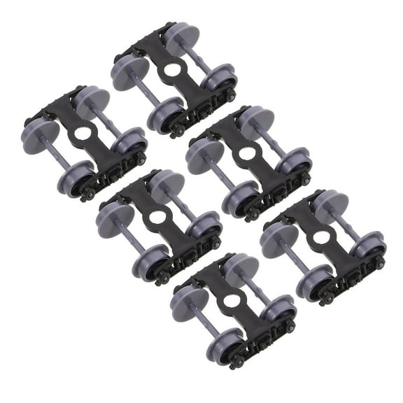 RENACLIPY Model Train Replacement Wheels Black Plastic Easy Installation 6Pcs