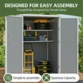thumbnail image 6 of Uforic 60 Cu.Ft Outdoor Storage Shed, Weatherproof Tall Plastic Cabinet w/ Shelves, Lockable, Gray, 6 of 8