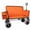 Orange, variant on 3-in-1 Folding Wagon with Bench Seat – patent protection, 500lbs Capacity, 9"x4" Beach Tires for Camping & Beach, dark blue