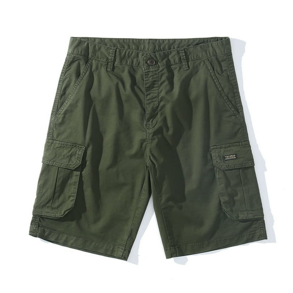 Herrnalise Mens Work Shorts 9" Work Pants for Mens Portable Phone Charge Shorts Multi Pokets Cargo Shorts Comfy Cotton blend Shorts Olive Green