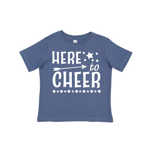 Inktastic Here to Cheer Cheerleading with Arrow and Stars Boys or Girls Toddler T-Shirt