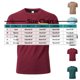 thumbnail image 2 of Camisetas Elvqul para Hombre Algodón Economicas Vino Stretch de Color Sólido Manga Corta Cuello Redondo, 2 of 7
