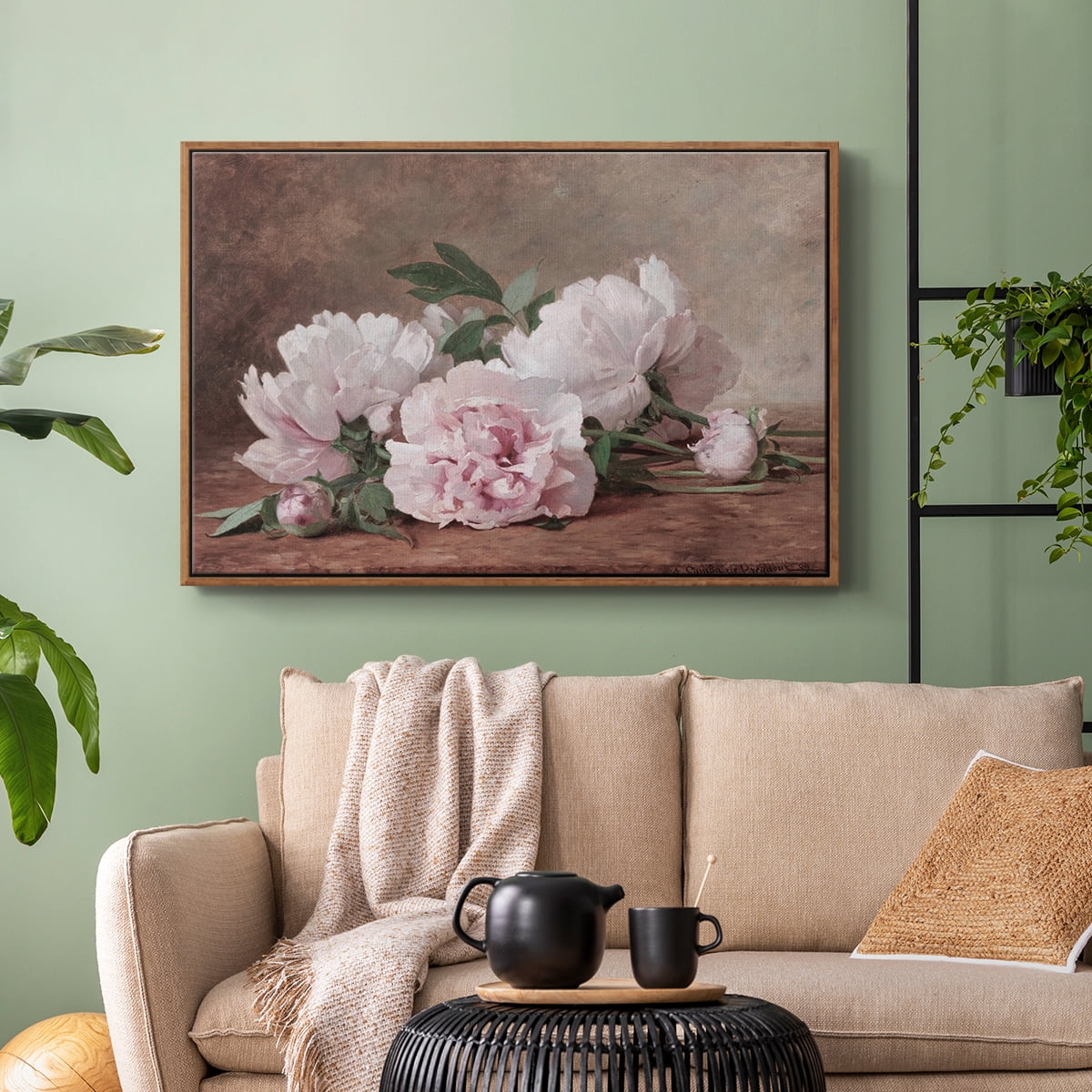 Vintage Botanical Print-XXXVI By Wexford Home Framed in Walnut Wood Gallery Wrapped Canvas 17 in. x 25 in.