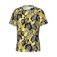 thumbnail image 3 of Yiaed Orchids Flowers Print Mens Short Sleeve Tight Fit T-Shirt, Crewneck Casual Tee-3X-Large, 3 of 5