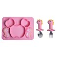 thumbnail image 4 of Transemion Easy To Clean Baby Silicone Tableware Set For Promoting Healthy Eating Habits Made With Silicone Pink 2 5Set, 4 of 6