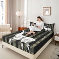 thumbnail image 4 of Castle Fairy Jungle Deer Twin Sheet Sets for Boys Girls,Abstract Camouflage Bedding, 4 of 7
