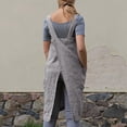 thumbnail image 5 of longantii Cotton Linen Pinafore Apron for Women Cross Back Design With Storage Pockets For Kitchen Home Work, 5 of 6