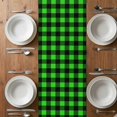 thumbnail image 6 of Black Green Plaid Table Runner - 70 Inch Long, Kitchen Dining Table Runner Dresser Scarves, Modern Buffalo Checked Gingham Art Farmhouse Decor for Coffee Tables Wedding Party Banquet, 6 of 8