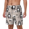 thumbnail image 2 of Uemuo Cartoon Bear Brown Pattern Mens Swim Trunks Quick Dry Board Shorts with Mesh Lining, Stretch Beach Shorts Quick Dry No-Chafing Board Shorts-Large, 2 of 9