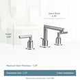 thumbnail image 2 of Moen Arris Chrome Two-Handle Bathroom Faucet, 2 of 3