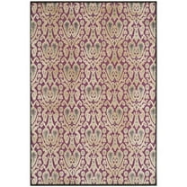 SAFAVIEH Paradise Justice Geometric Tessellation Area Rug, Anthracite/Fuchsia, 4' x 5'7"