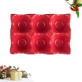 thumbnail image 2 of 6 Grids Egg Holder Ceramic Anti-Slip Egg Box Refrigerator Shockproof Egg Storage Box (Red), 2 of 8