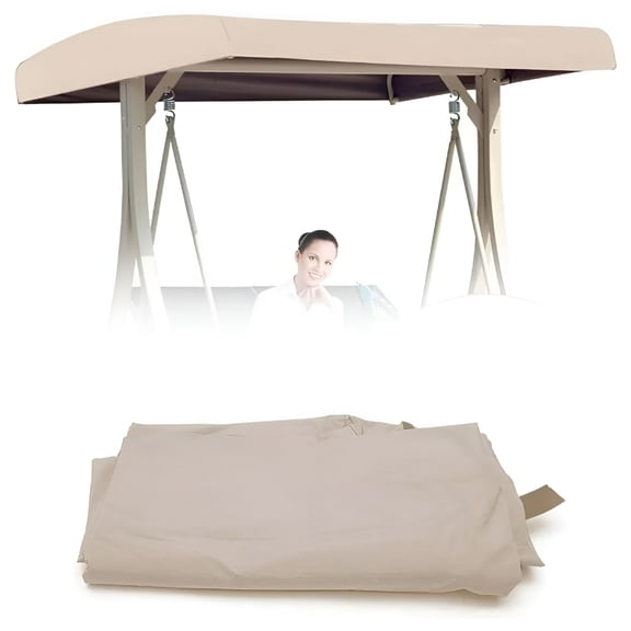 MISSMILE 2026 New Garden Decor 190T Cloth Patio Swing with 4 Reinforced Corner Pockets Outdoor Patio Swing Canopy Replacement for Swing Seat 2-3 Seater Garden Cover