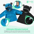 thumbnail image 2 of Cuddle Club Winter Jacket Kids Fleece Sweatshirt Full Zip Hoodie for 12 to 18 Months, Black & Blue Bear 2-Pack, 2 of 6