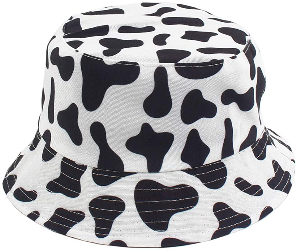 Many Patterns BYOS Packable Reversible Black Printed Fisherman Bucket Sun Hat 