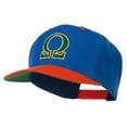 thumbnail image 2 of Greek Alphabet OMEGA Embroidered Cap - Royal Orange OSFM, 2 of 5