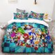 thumbnail image 3 of Juego de funda nórdica de 3 piezas con estampado de animación digital 3D de Sonic, suave, textil para el hogar, 100 % poliéster, tamaño king, regalo para adolescentes, decoración del hogar, 3 of 5