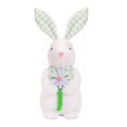 thumbnail image 1 of Figura de conejito de Pascua de 11 x 23 cm, ideal como centro de mesa para estudio, guardería. sosteniendo la flor, 1 of 9
