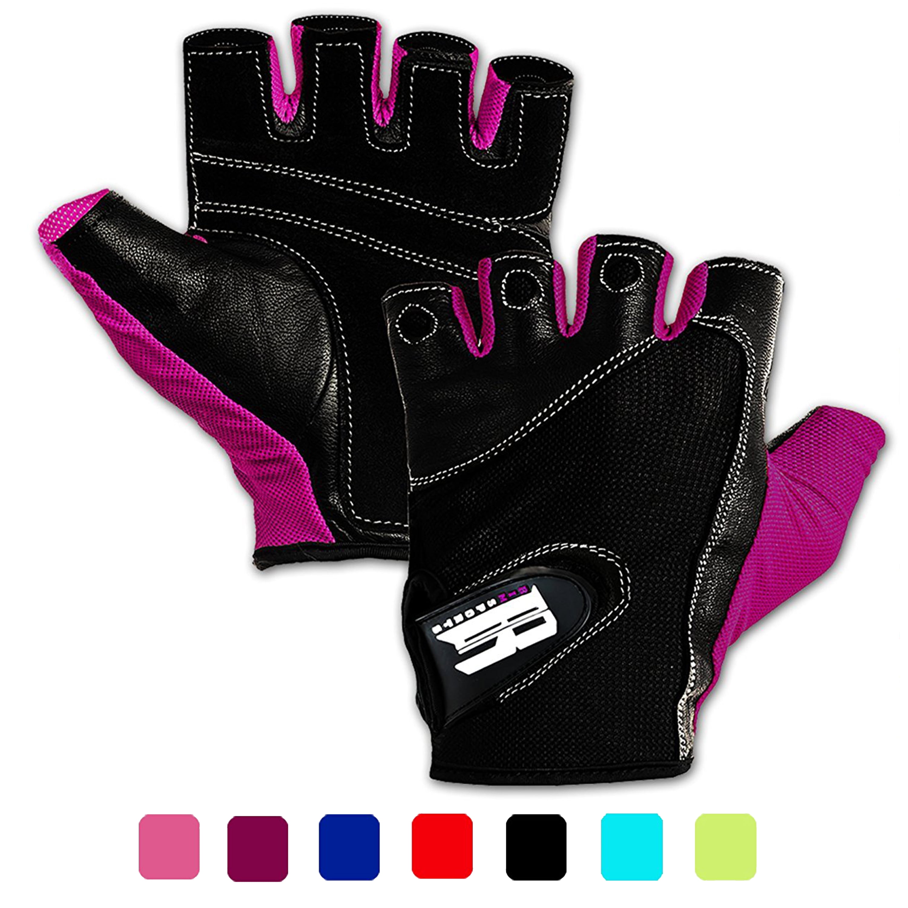 LEATHER WEIGHT LIFTING PADDED GLOVES FITNESS TRAINING CYCLING GYM WHEELCHAIR NEW 