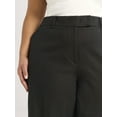 thumbnail image 4 of Scoop Women's and Women’s Plus Linen Blend Tailored Wide Leg Pants, Sizes 0-26W, 4 of 5