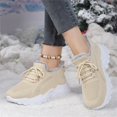 thumbnail image 4 of Willtoo Womens Cozy Lined Sneakers Lace Up Warm Plush Casual Walking Shoes Thick Sole Non Slip Athletic Shoes for Cold Weather, 4 of 6