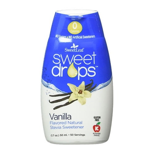 SweetLeaf Sweet Drops Natural Stevia Sweetener, Vanilla, 1.7 Oz, 6 Pack ...