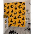 thumbnail image 4 of Halloween Raven Orange Shower Curtain Set ，Waterproof Fabric Shower Curtains Shower Curtains for Bathroom,Bathroom Decor 54x"78", 4 of 6