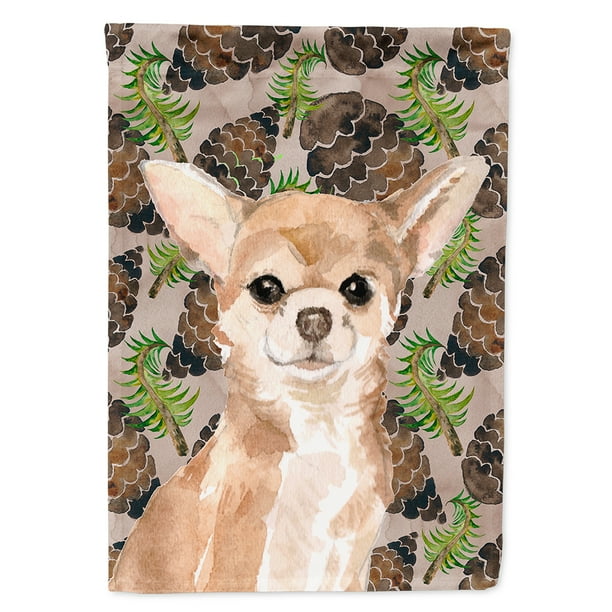 Chihuahua Pine Cones Garden Flag