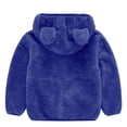 thumbnail image 5 of ZCFZJW Baby Boys Girls Toddler Hooded Jacket Fleece Hoodie Winter Warm Solid Color Coat Cute Bear Ear Full Zip Up Sweater Thick Clothes(Z-Blue,2-3 Years), 5 of 6
