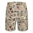 thumbnail image 6 of Naloa Abstract Coffee Men's Beach Shorts, Surfing shorts, Swim trunks, Quick Dry Swim Trunks for Surfing Beach Fun - Large, 6 of 9