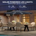 thumbnail image 5 of EastVita 10FT offset patio umbrella with solar lights 32 LED Lights with Infinite Tilt and Cross Base for Deck Pool Garden Backyard (Grey), 5 of 8