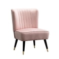 thumbnail image 5 of Upholstered Accent Chair for Office | Comfortable Sitting with Dense Foam | Polyester Velvet with Dimension Design | Sturdy Rubberwood Legs, 5 of 5