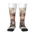 thumbnail image 1 of Xecao C Pattern Adult Stockings with Color-Block Design and 3D Print, Breathable Comfortable Hosiery for Daily Wear and Sports, 1 of 6
