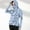 Blue, variant on QUNYINEY Lightweight Jacket Women Hooded Camouflage Casual Zip Up Coats Sun Protection Loose with Pockets Thumb Holes Jacket